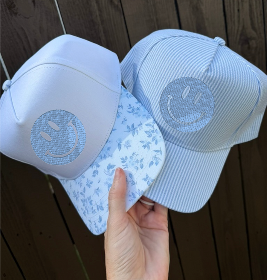 Smiley Embroidered Hat