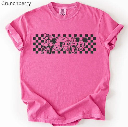 Mickey and Friends Checkered Tee