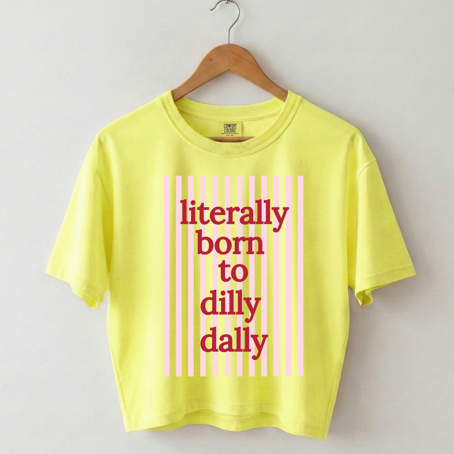Literally Born to Dilly Dally Boxy Tee Shirt