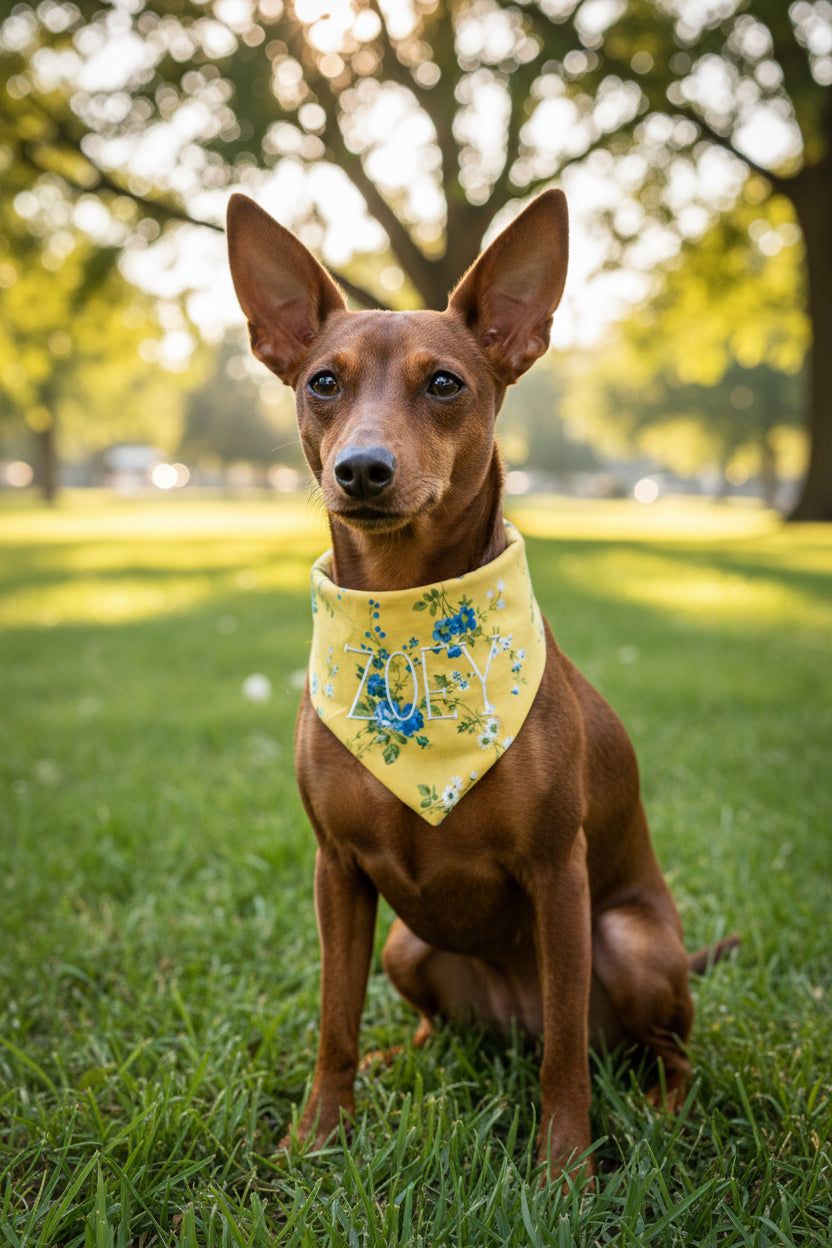 Custom Embroidered Dog Bandanas