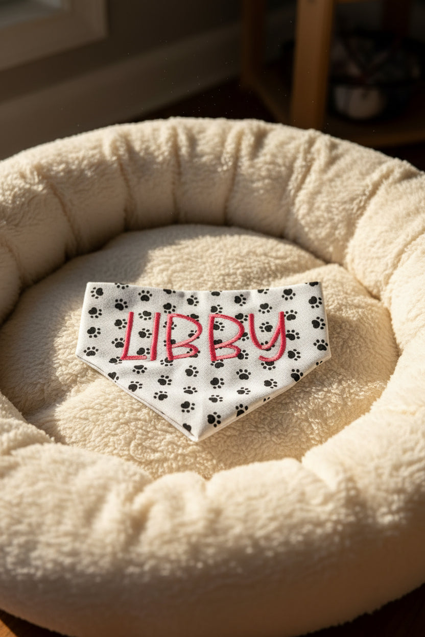 Custom Embroidered Dog Bandanas