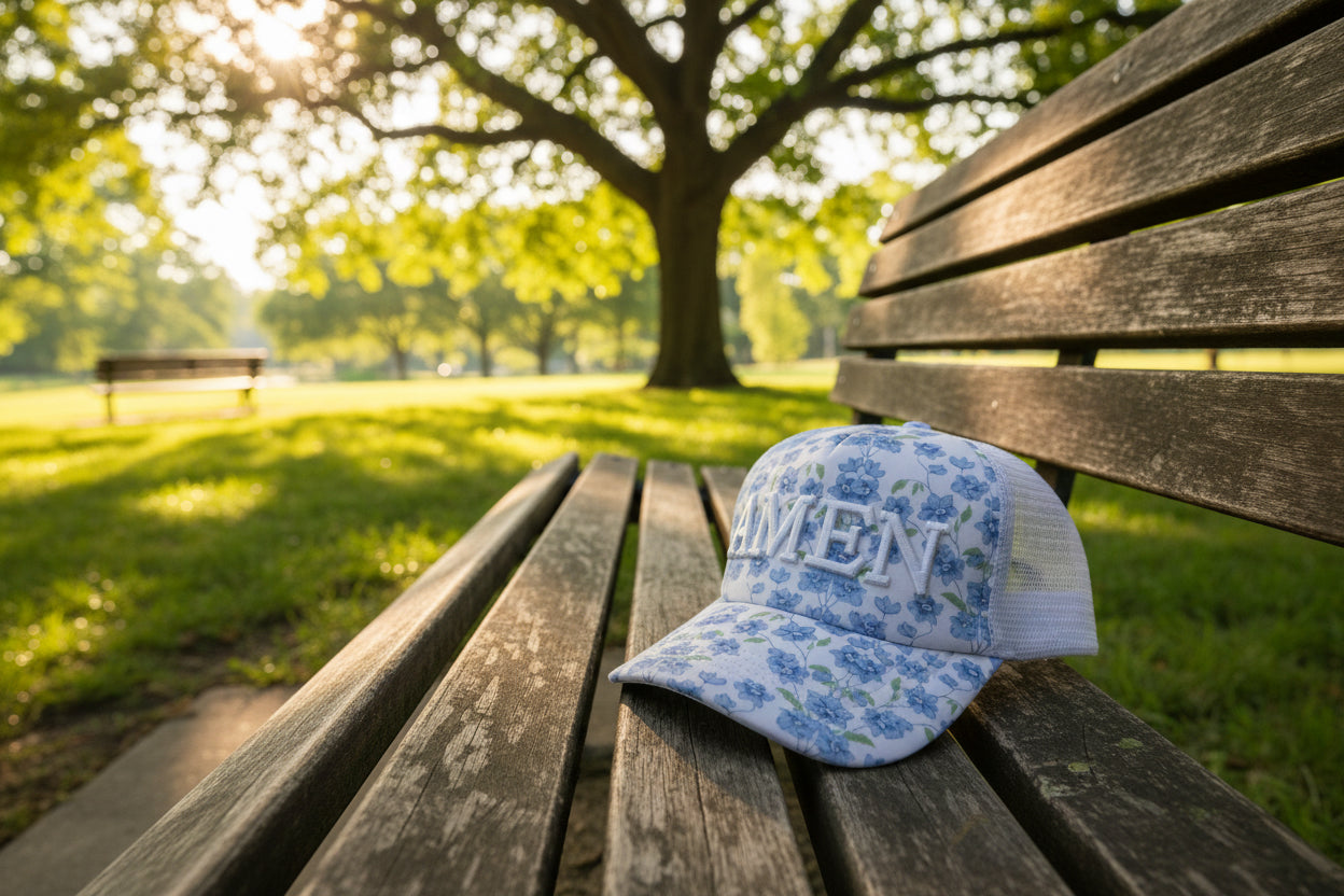 Cute floral AMEN Hat