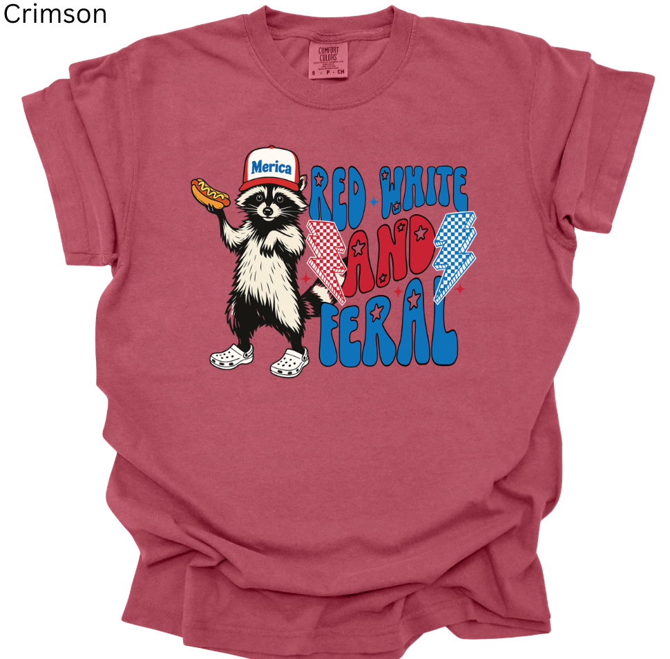 Red, White, & Feral Option 2 Tee