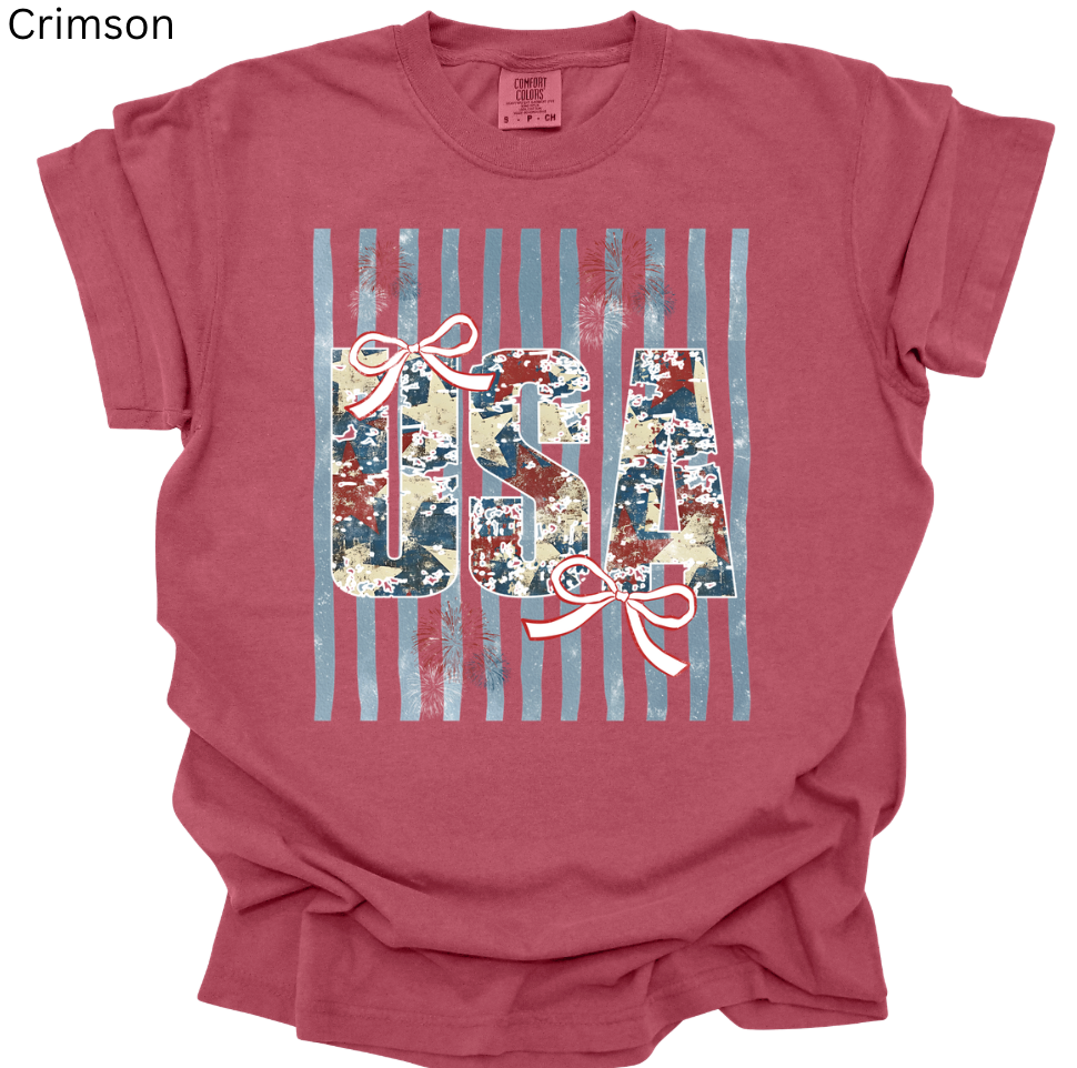 Striped USA Tee