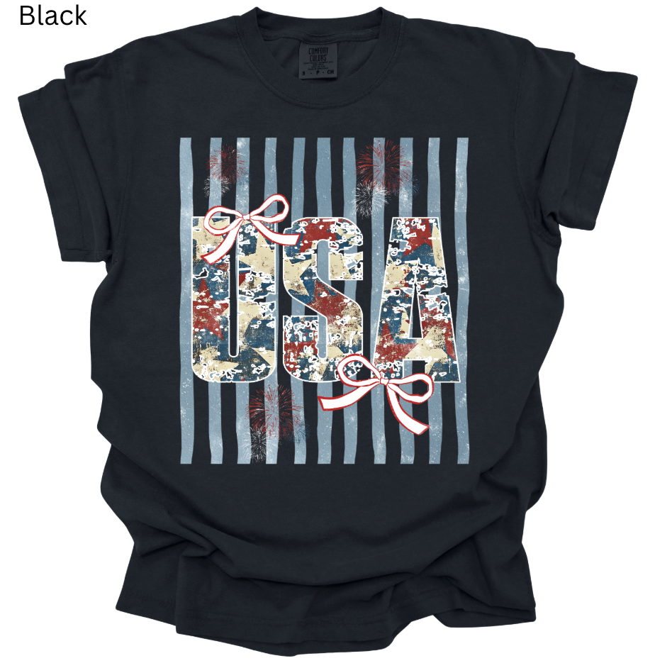 Striped USA Tee
