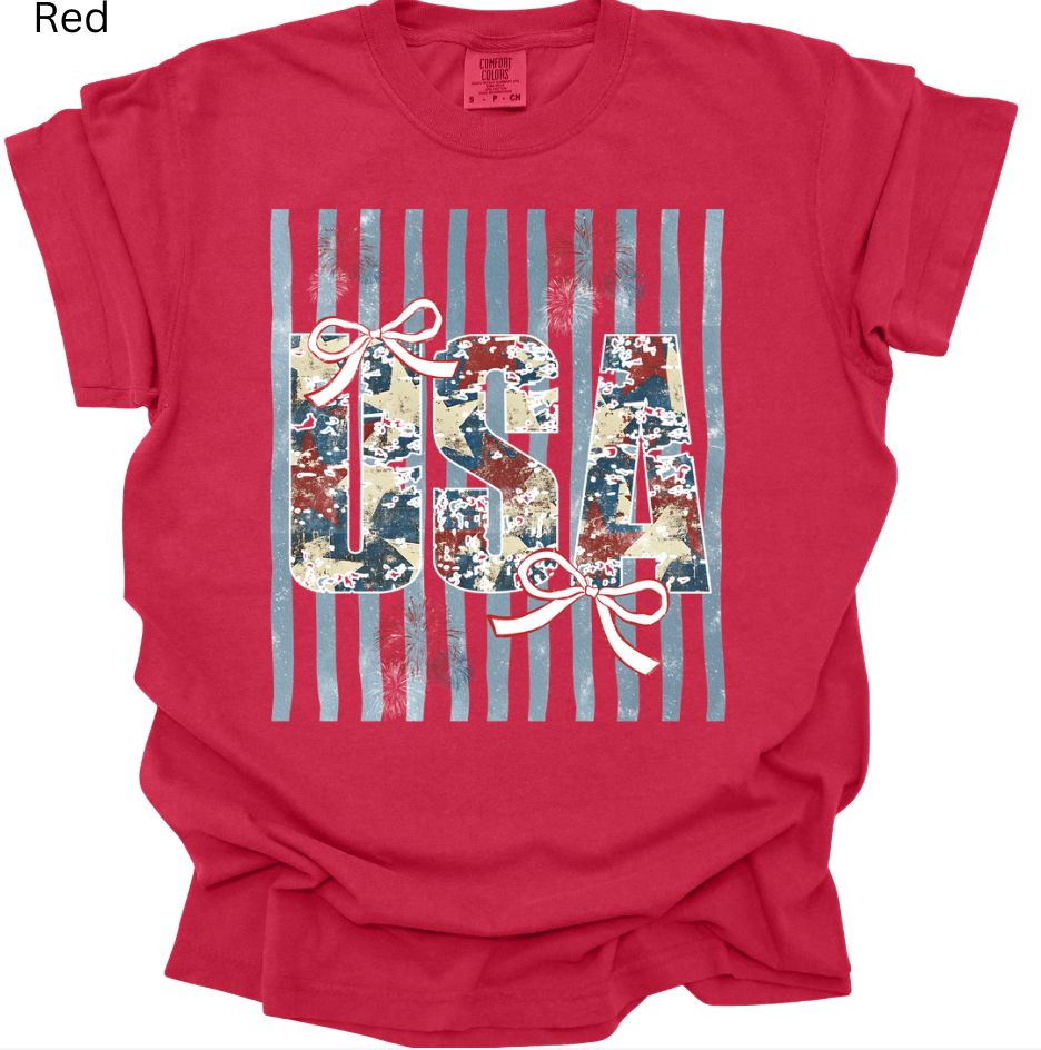Striped USA Tee