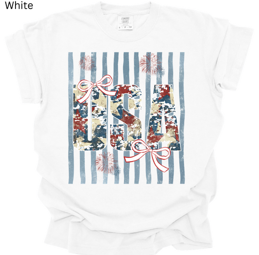 Striped USA Tee