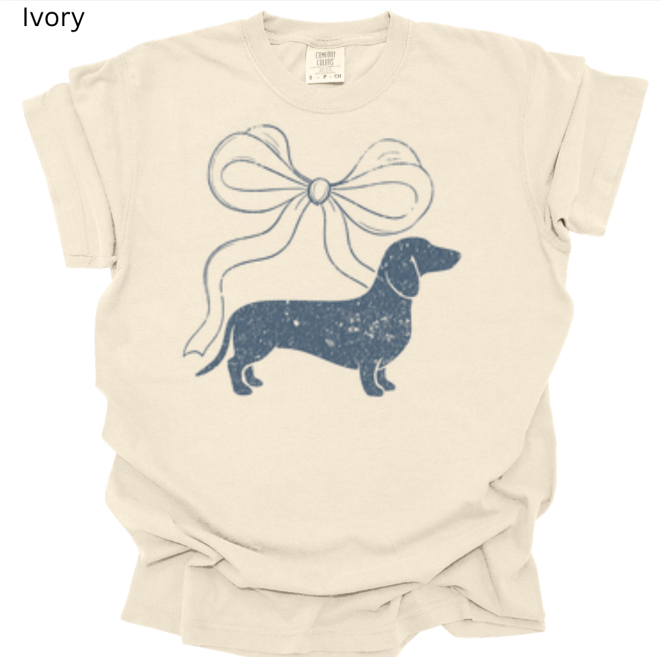Cute Dachshund with Bow Tee
