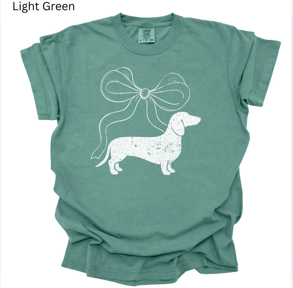 Cute Dachshund with Bow Tee