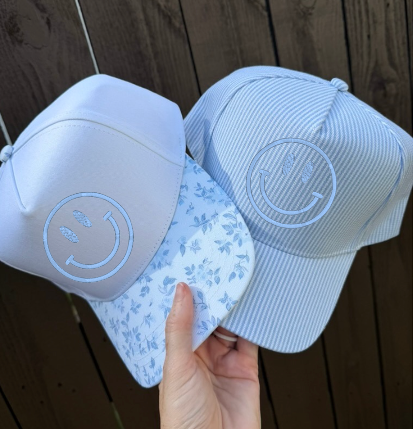 Smiley Embroidered Hat
