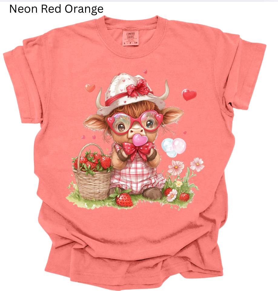 Cute Strawberry Cow Tee