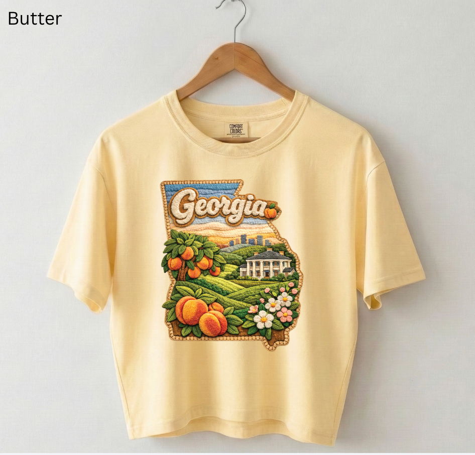 Faux Fuzzy GA Tee