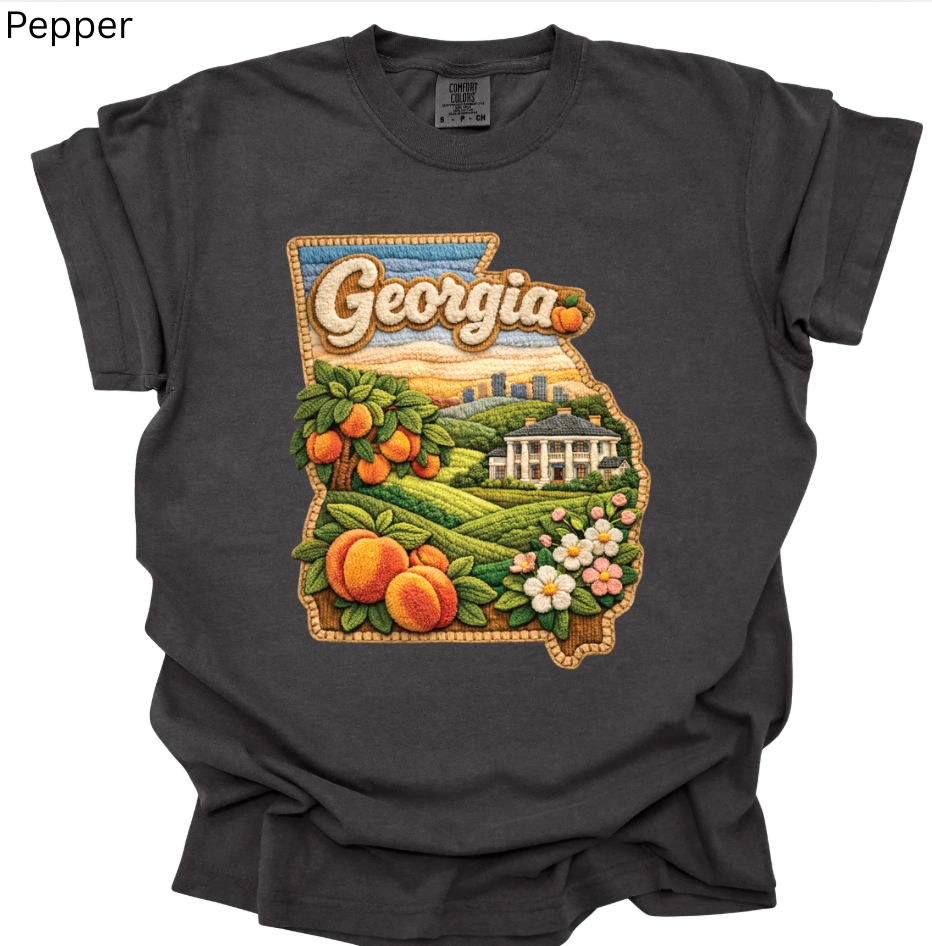 Faux Fuzzy GA Tee