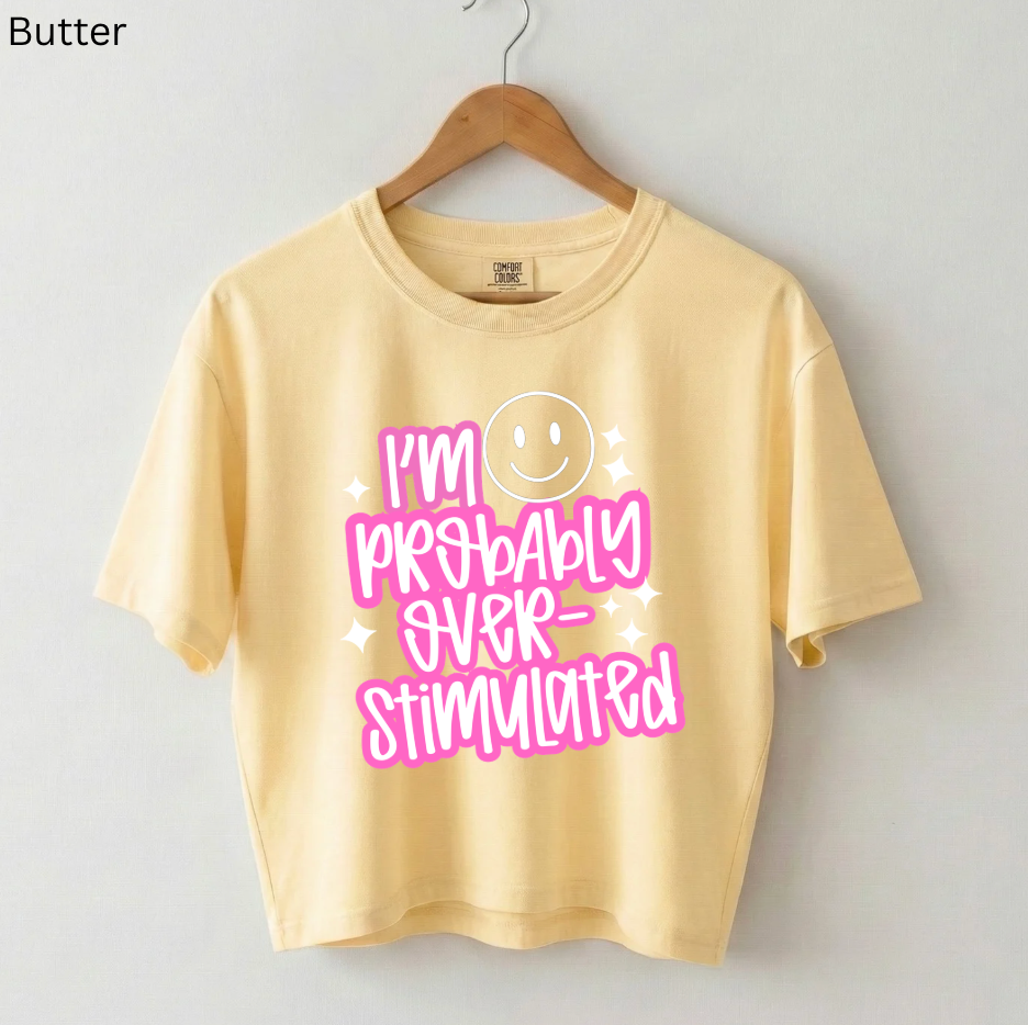 I'm Probably Overstimulated Fun Tee
