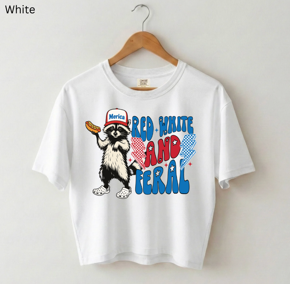 Red, White, & Feral Option 2 Tee