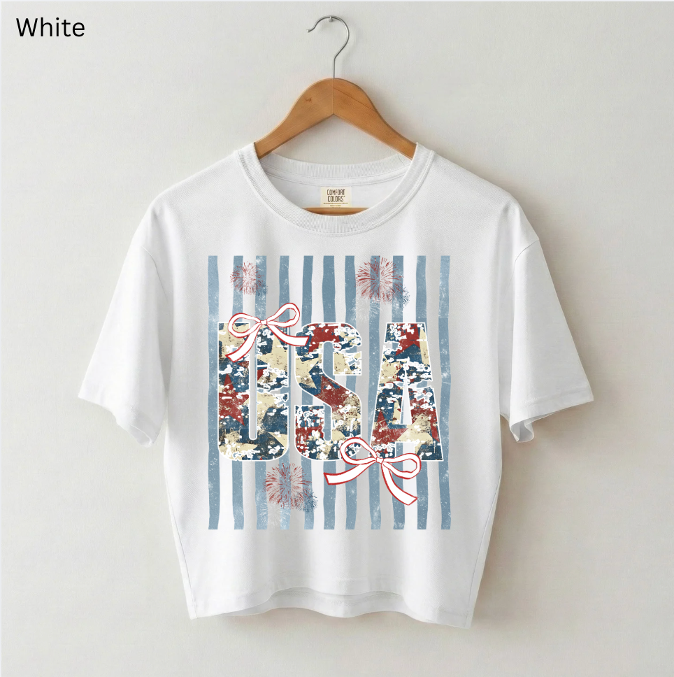 Striped USA Tee